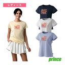 【テニス・バドミントン ウェア（レディース） プリンス】 Tシャツ／レディース（WS4058）