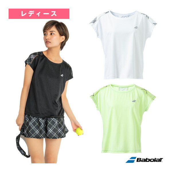 テニス・バドミントンウェア（レディース） バボラ PURE RANGE／半袖ゲームシャツ／PURE SHORT SLEEVE SHIRT／レディース（BWG4327）