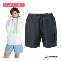 【テニス・バドミントン ウェア（レディース） バボラ】 PURE RANGE／デニムライクショートパンツ／PURE DENIMLIKE SHORTS PANTS／レディース（BWG4426）