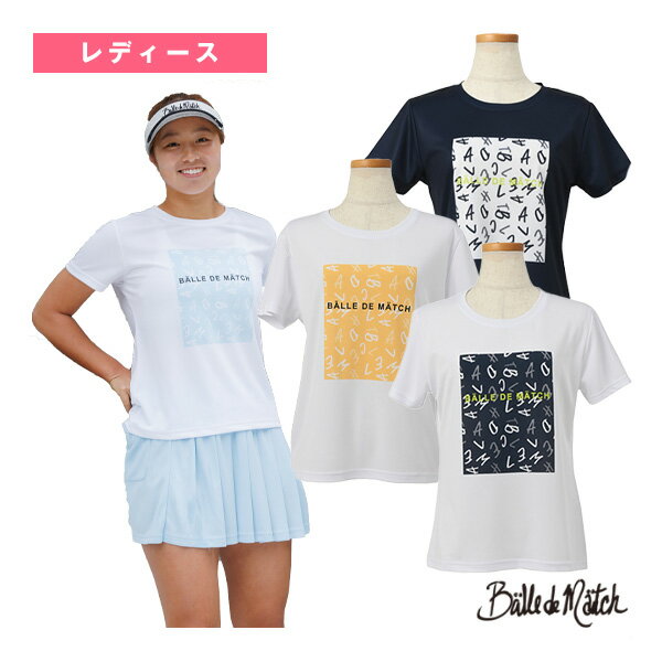 【テニス・バドミントンウェア（レディース） バルデマッチ】 プリントTシャツ／レディース（BDM-D1204）