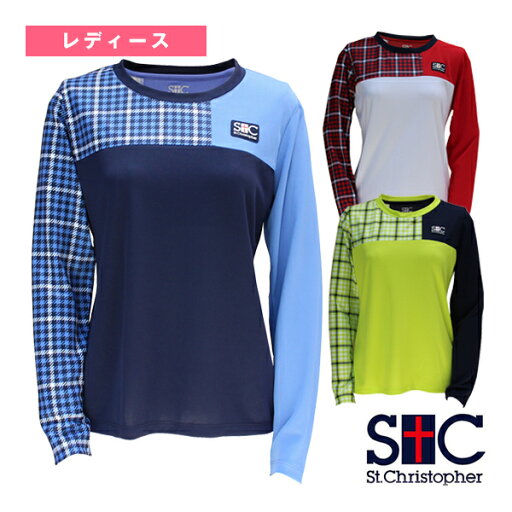 【テニス・バドミントンウェア(レディース) セントクリストファー】 チェックロングスリーブシャツ/レディース(STC-BDW2357) 【テニス・バドミントンウェア(レディース) セントクリストファー】 チェックロングスリーブシャツ/レディース(STC-BDW2357)