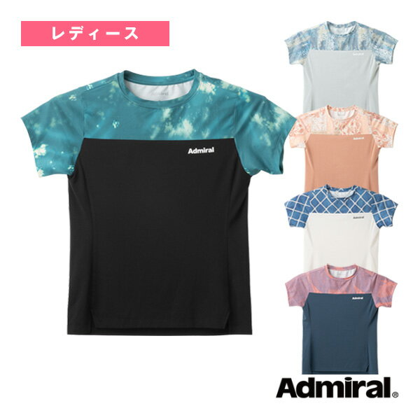 テニスウェア(レディース) アドミラル(Admiral) スリットヘムグラフィックTシャツ レディース ATLA502
