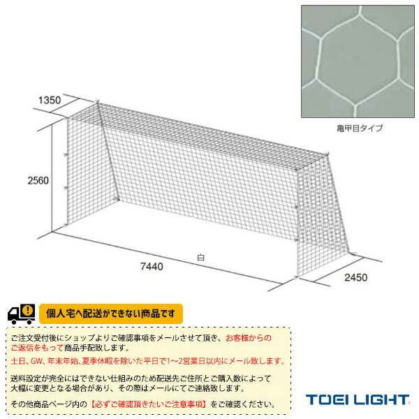 サッカー設備・備品 TOEI(トーエイ) [送料別途]一般サッカーゴールネット 亀甲目 2張1組 B-2192