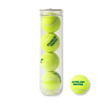 【テニス ボール ダンロップ】 PRACTICE　4球入（ダンロッププラクティス）『缶単位（1缶／4球）』