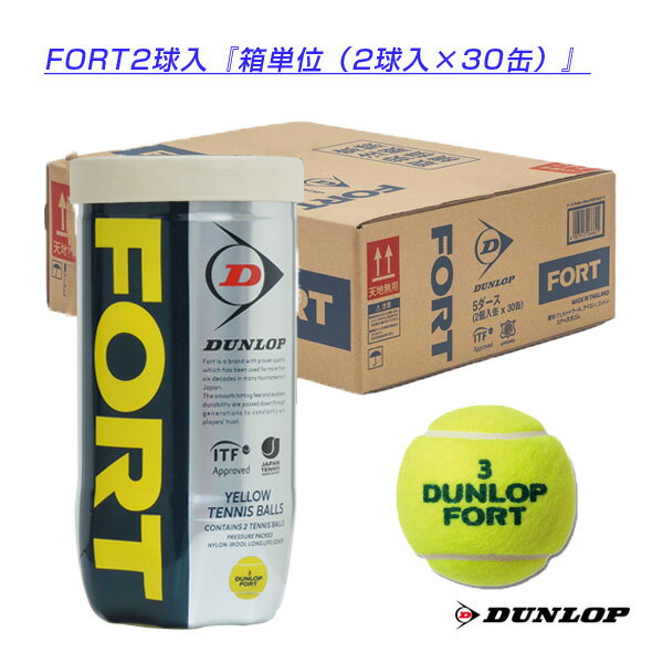 【テニス ボール ダンロップ】 FORT（フォート）『2球入×30缶』（DFFYL2TIN）