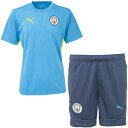 プーマ 24-25 MCFC マンチェスターシティ トレーニング SSシャツ&ショーツ メンズ・レディース サッカー プラクティス上下セット puma 7775...