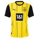プーマ 24-25 BVB ドルトムント ホームレプリカユニフォーム メンズ・レディース サッカー レプリカシャツ 半袖 puma 774946-01