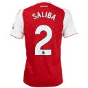 【スピード出荷】アディダス 25-26 アーセナルFC #2 サリバ ホームレプリカユニフォーム 半袖 メンズ・レディース サッカー レプリカシャツ adida...