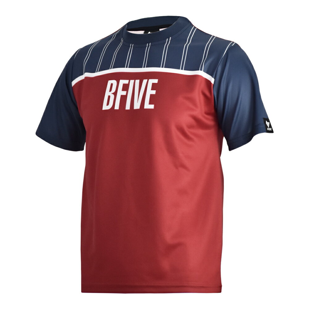 [ビーファイブ] バスケ Tシャツ プラクティスシャツ 半袖 ユニセックス BF-FIT21 TWINSTRIPE 3