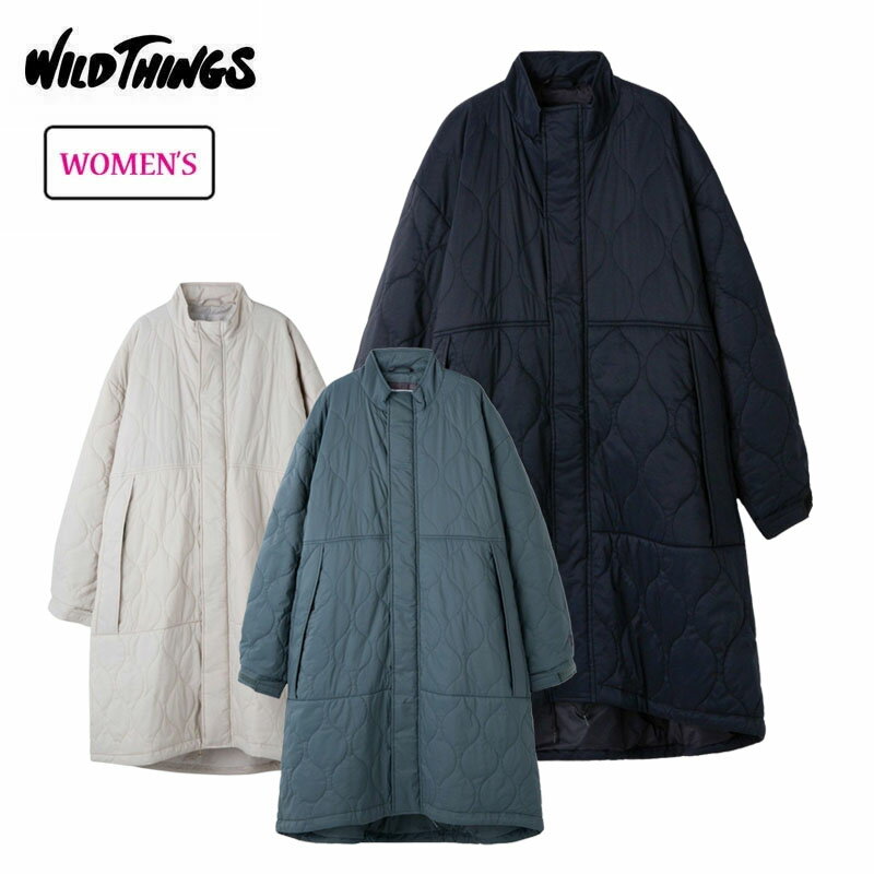 ワイルドシングス キルティング モンスターパーカー レディース ロングジャケット アウター 上着 ナイロン 中わた カジュアル アウトドア WTL25104SN WILDTHINGS 2025秋冬