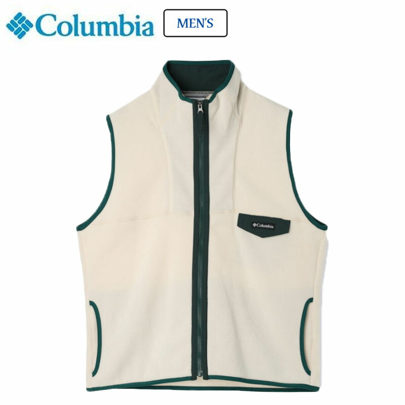 ※掲載の商品は実店舗、別モールでも販売しておりますため、 在庫更新のタイムラグにより欠品となる場合がございます。 プレッピースタイルのマイクロフリースベスト。 適度な保温力とソフトな着心地が魅力の マイクロフリース素材のベスト。 コロンビアロゴをワンポイントとした ベーシックなデザインながらも、 随所に配色を施すことで、レトロな雰囲気をプラスします。 ゆったりとしたリラックスフィットで トレンドライクな着こなしを楽しむことができ、 厚手のインナーと合わせやすいのも嬉しいポイントです。 肌寒くなる秋のライトアウターから 真冬のミドルレイヤーとロングシーズンで着用できます。 ■特徴 ・適度な保温力とソフトな着心地が魅力の 　マイクロフリース素材 ・コロンビアロゴをワンポイントとした 　ベーシックなデザイン ・レトロな雰囲気の配色切り替えデザイン ・トレンドライクなリラックスフィット ・ロングシーズン対応 ・アウトドアシーンやタウンユースにもおすすめ ・プレッピースタイルの配色デザイン（191） ■サイズ L：着丈 69.5、胸囲 125、肩幅 44 (cm) ※商品によっては若干の誤差が生じる可能性があります。 ■素材 MTRフリース(ポリエステル100%) ※お使いのモニター環境や商品撮影時の フラッシュなどで掲載画像と 実際の商品のカラーが若干異なる事があります。