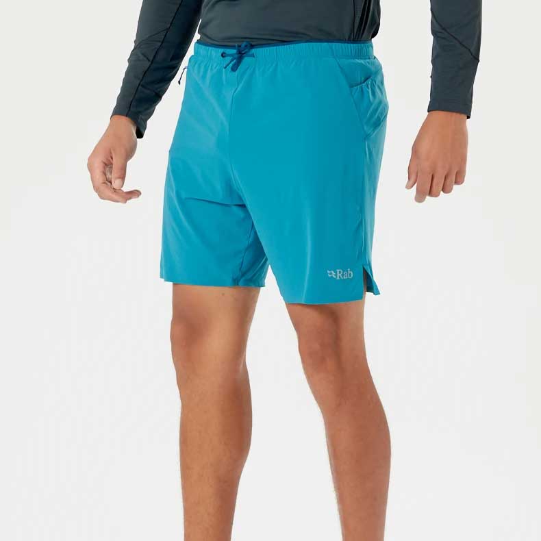 Rab ラブ ショートパンツ メンズ トレイルランニング Talus shorts QFU42-Azure