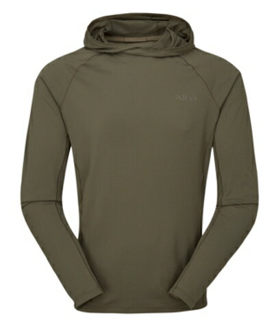 Rab ラブ ソニックフーディー メンズ 長袖 フード付き ベースレイヤー Sonic Hoody Light Khaki QBL70-LightKhaki