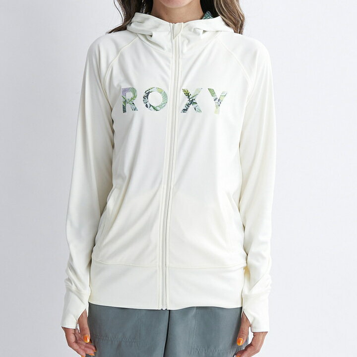 ロキシー ラッシュガード ラッシュパーカー レディース SIMPLY BOTANICAL LOGO PARKA RLY241027-OWT