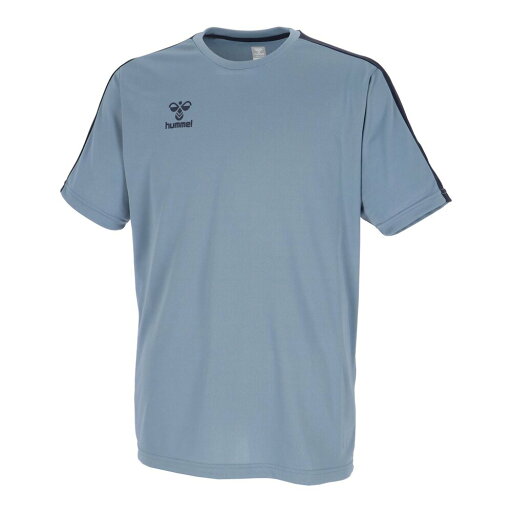 ヒュンメル つめたTシャツ メンズ 半袖 ブルーグレー 接触冷感 吸汗速乾 HAP1223-652 ヒュンメル つめたTシャツ メンズ 半袖 ブルーグレー 接触冷感 吸汗速乾 HAP1223-652