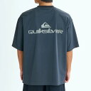 クイックシルバー ラッシュガード 半袖 メンズ ブラック DOUBLE LOGO SS QLY252006-BLK