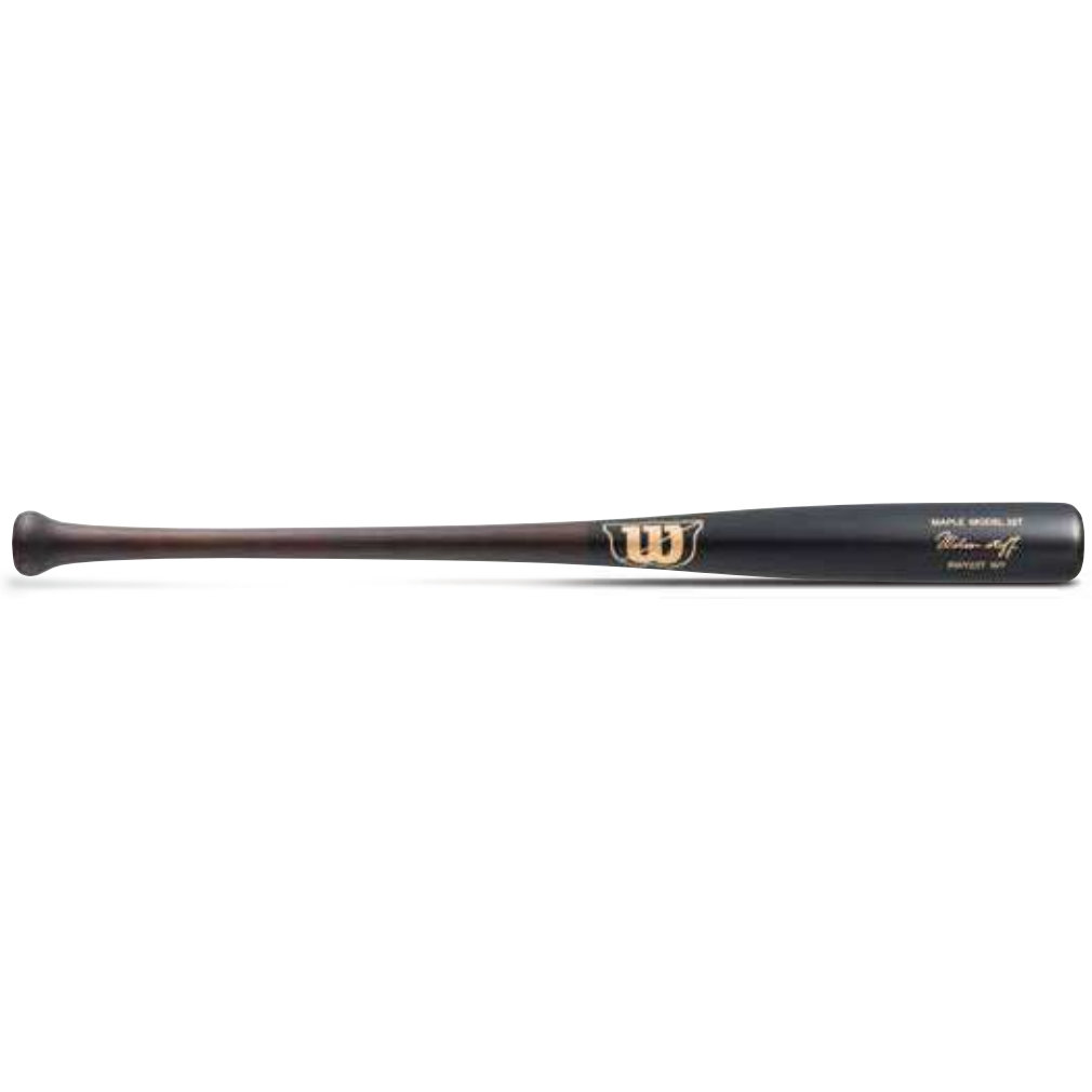 一般軟式バット 木製 ウイルソン スタッフ メープル 22T型 84cm/780g平均 ブラック×ダークブラウン 軟式野球 WBW2017010-8478