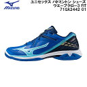 【全品ポイント2倍+5%OFFクーポン】ミズノ MIZUNO バドミントン シューズ ウエーブクロー 3 FIT 71GA2442 01