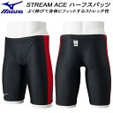 【全品ポイント2倍&300円OFFクーポン】ミズノ MIZUNO メンズ 競泳水着 国際水泳連盟承認 STREAM ACE ハーフスパッツ N2MB1024 97
