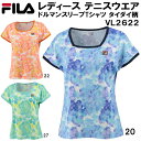 【全品ポイント3倍+最大999円OFFクーポン】フィラ FILA レディース テニス ウェア ドルマンスリーブ Tシャツ タイダイ柄 VL2622