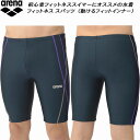 【10,000円以上で使える】600円OFFクーポンアリーナ arena メンズ フィットネス水着 スパッツ ハーフレッグ 動けるフィットインナー ダブルエステル AS5SWF63M NVPP(4)