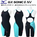 ミズノ MIZUNO 女子 競泳水着 WA承認 レース用 GX・SONIC 6 NV ハーフスーツ N2MGA70193【返品・交換不可商品】