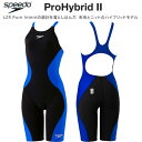【全品ポイント2倍&最大1500円OFFクーポン】スピード speedo ジュニア 女子 競泳水着 WA承認 レース用 ガールズ/女の子 ハーフスパッツ PRO HYBRID2 SCG12201F BK【返品・交換不可】