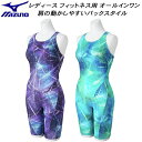 【全品ポイント3倍+5%OFFクーポン】ミズノ MIZUNO レディース フィットネス水着 オールインワン STROKE ONE ピースバック N2JGC362