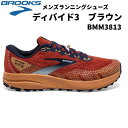 【全品ポイント3倍 3点以上で5 OFFクーポン】ブルックス BROOKS メンズ トレイルランニングシューズ ディバイド3 BMM3813 BR