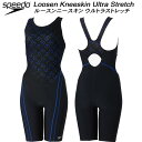 【全品ポイント3倍+対象商品10％OFF】スピード speedo レディース フィットネス水着 オールインワン MJ LOOSEN KNEESKIN Ultra Stretch ECO SFW12390 KB