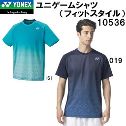 【全品ポイント3倍+対象商品10％OFF】ヨネックス YONEX メンズ レディース バドミントン ウェア 半袖 トップス (通常) ユニ ゲーム シャツ （フィットスタイル） 10536