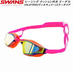 【全品ポイント3倍+最大600円OFFクーポン】スワンズ SWANS ミラーレンズ クッション付 レーシング ゴーグル VALKYRIE SR72MPAFAB NAVOR