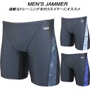 【全品ポイント3倍+最大999円OFFクーポン】H2OFIT メンズ 競泳水着 練習用 JAMMER SPLICE ハーフスパッツH2-JS060724