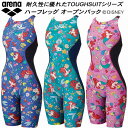 【全品ポイント3倍+最大999円OFFクーポン】アリーナ arena レディース 競泳水着 練習用 ハーフレッグ オープンバック Disney(ディズニー)タフ...