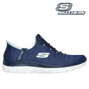 【全品ポイント3倍+最大1000円OFFクーポン】スケッチャーズ SKECHERS スリップインズ ウォーキングシューズ レディース SUMMITS-EVERYDAY SET NVAQ(4)