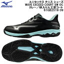 【全品ポイント3倍&最大1500円OFFクーポン】ミズノ MIZUNO メンズ レディース テニスシューズ ウエーブエクシード コート スーパーワイド WAVE...