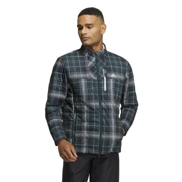 【全品ポイント5倍+5％OFFクーポン】アディダス adidas メンズ ゴルフウェア ブルゾン タータンチェック 保温 中わた長袖フルジップジャケット HG8218