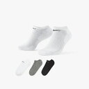 【全品ポイント2倍&最大1500円OFFクーポン】ナイキ NIKE 靴下 3足組 3P エブリデイ クッション ノーショウ ソックス SX7673 964