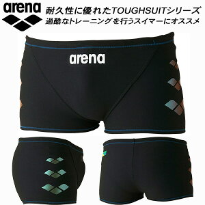 全品ポイント3倍+最大8%OFFクーポンアリーナ arena メンズ 競泳水着 練習用 ショートボックス タフスキン SAR-1101 BKAU