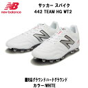 【全品ポイント3倍 対象商品10％OFF】ニューバランス New Balance サッカー スパイク 442 v2 Team HG WT2 固定式 ハードグラウンド MS42HWT2 2E