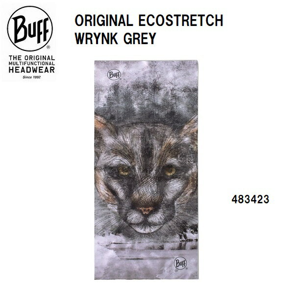 【全品ポイント3倍+最大700円OFFクーポン】バフ BUFF ネッククーラー UV対策用品 ORIGINAL ECOSTRETCH　WRYNK GREY 4wayストレッチ オ..