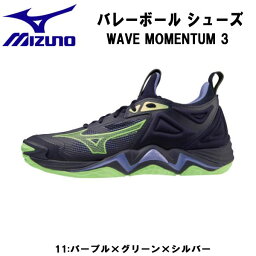 【全品ポイント3倍&3点以上で5%OFFクーポン】ミズノ MIZUNO バレーボール シューズ ウエーブ モーメンタム 3 WAVE MOMENTUM 3 メンズ レディース V1GA2312 11