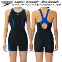 【全品ポイント3倍+対象商品10％OFF】スピード speedo レディース フィットネス水着 オールインワン FEEL LOOSEN HALF KNEESKIN Ultra Stretch ECO SFW12354 KB