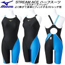 【全品ポイント10倍】ミズノ MIZUNO レディース 競泳水着 FINA承認 ハーフスーツ STREAM ACE マスターズバック N2MG274092