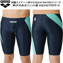 【全品ポイント3倍+最大2000円OFFクーポン】アリーナ arena メンズ 競泳水着 国際水泳連盟承認 ハーフスパッツ AQUA STRIPE-D FAR-3555M NYMT(4)