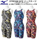 【全品ポイント5倍】ミズノ MIZUNO レディース 競泳水着 国際水泳連盟承認 ハーフスーツ Stream ACE マスターズバック N2MGB244