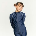 【全品ポイント2倍+3%OFFクーポン】ナイキ NIKE ジュニア 女子 ロングスリーブ UV ラッシュガード ガールズ/女の子 1991085 WHT
