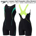 【スグに使える全品10%OFFクーポン】スピード speedo レディース フィットネス水着 オールインワン フィールアップ ルースン ハーフ ニースキン FEEL UP LOOSEN HALF KNEESKIN SFW12561 CL