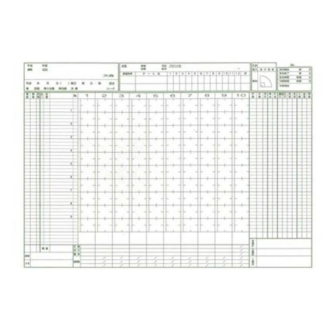 スコアブック 成美堂スポーツ出版 ソフトボール 野球 A4判 31試合分 記録 ノート 9115