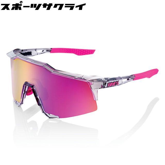 サングラス 100% ワンハンドレッド SPEEDCRAFT Polished Translucent Grey Purple Multilayer Mirror Lens 一般 大人 60007-00017